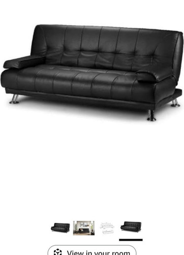 Black faux leather click clack - black,