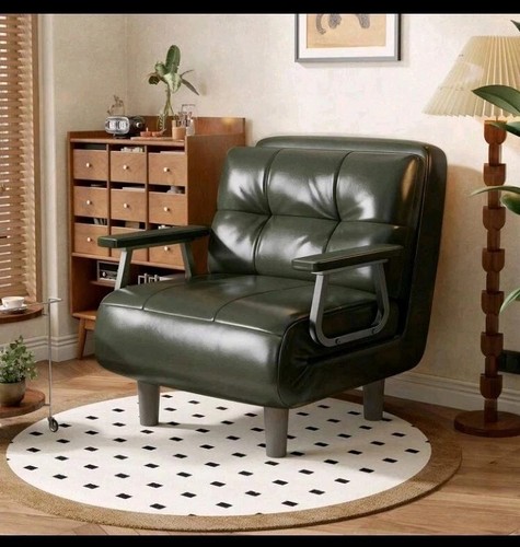 Seater sofa bed faux leather - faux,