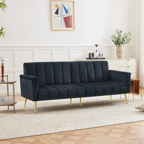 Black velvet click clack - black,
