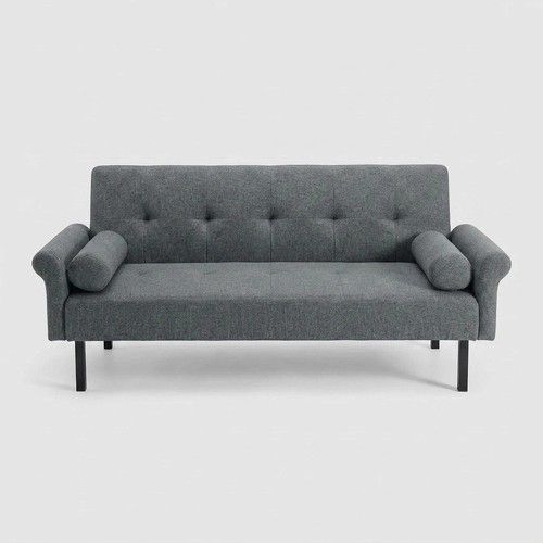 Grey linen fabric click - click, clack