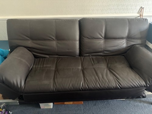 New sofa bed faux - faux, leather