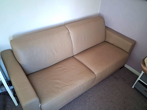 Beige faux leather - beige,