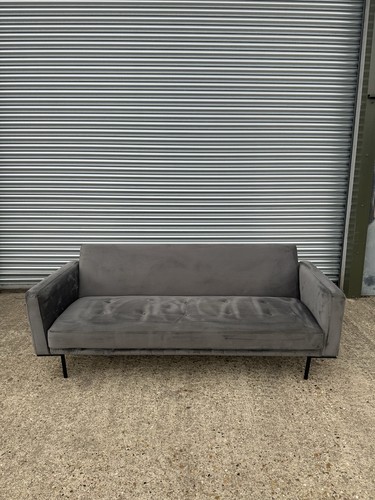 Grey velvet seater click - 3,