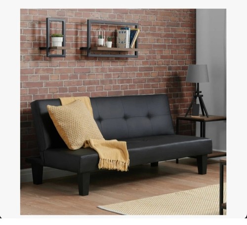 Stylish click clack black sofa - stylish,